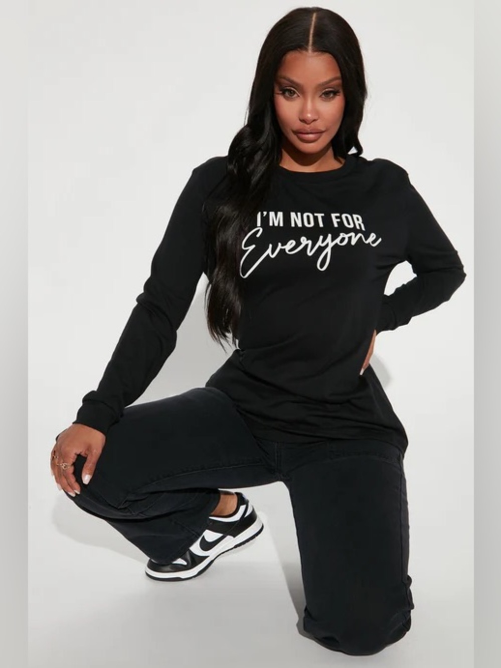 Fashion Nova Black 'I'm Not For Everyone' Shirt